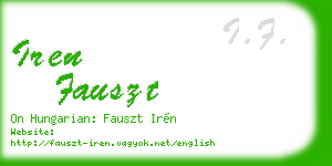 iren fauszt business card